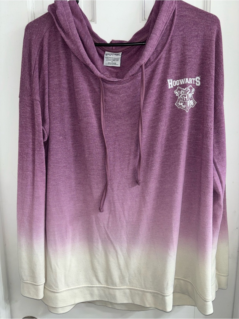 Hogwarts Ombre Pullover Hoodie - Purple to Cream